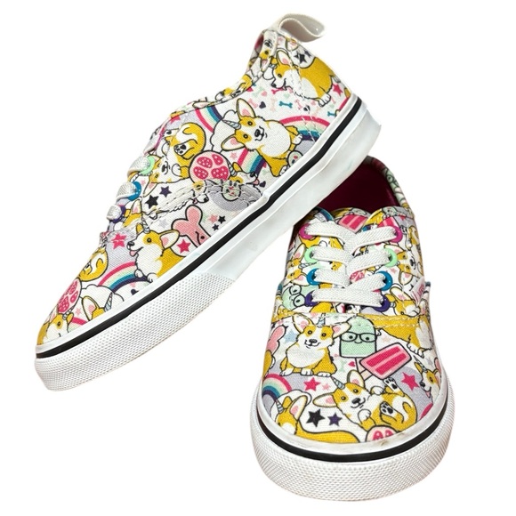 Vans Uni Corgi Dog Print Infant Toddler Slip On Skateboard Shoes Size 9 - Picture 1 of 6